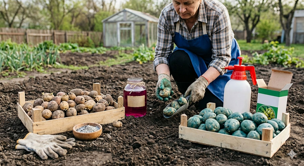 Обработка картофеля перед посадкой: профессиональные и народные средства