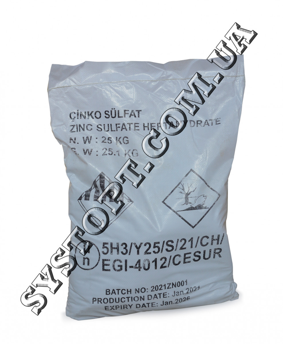 Сульфат цинку (цинк сірчанокислий, цинковий купорос) 7-водний