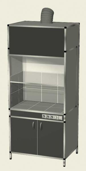 Шкаф вытяжной с вентилируемой нижней тумбой (ВШ-1.1в)